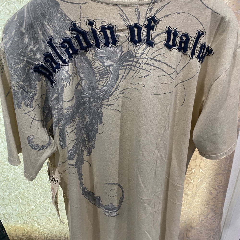Monarchy Raw Edged Overstitched & Patches T-Shirts Sz XL - Picture 4 of 8